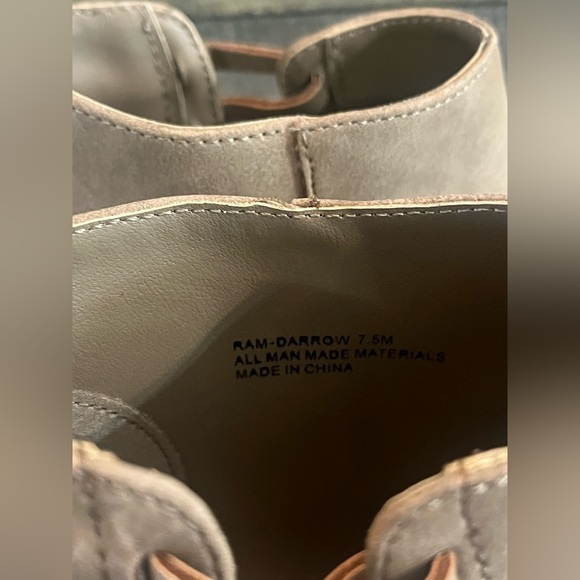 Rampage Tan Wedge Peep Toe Booties Size 7.5 - Picture 12 of 14